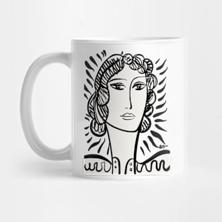 Portrait in Black and White of A Woman by Emmanuel Signorino Mug
